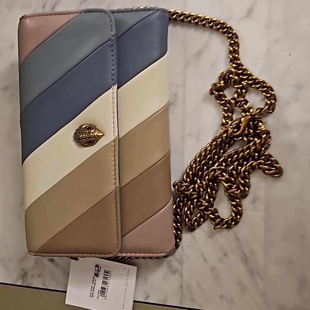 Soho Stripe Leather Chain Wallet Kurt Geiger London